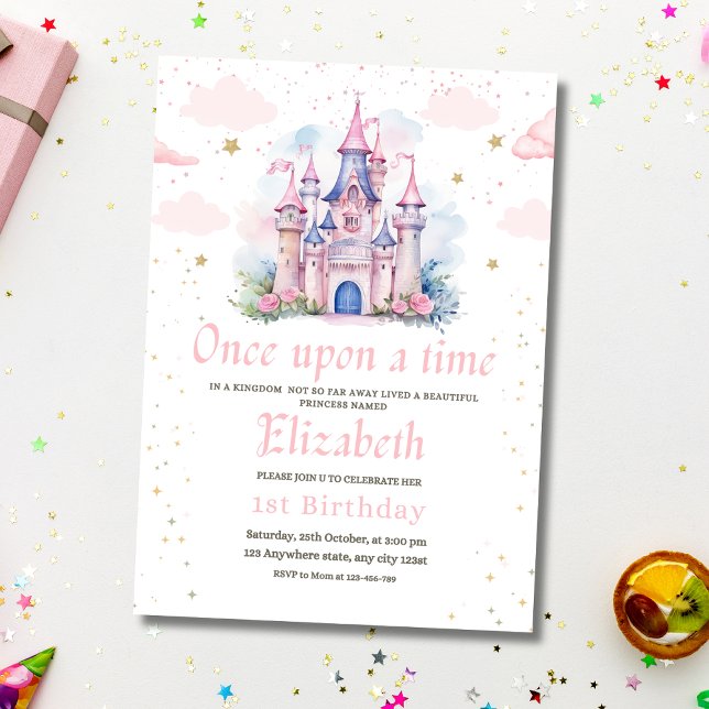 Princess birthday invitation, Little Princess 1st Invitation (Creator Uploaded)