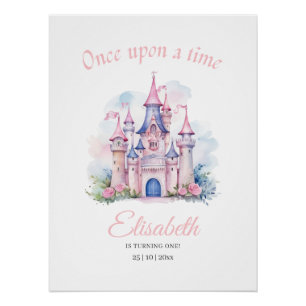 Princess birthday invitation, Little Princess 1st Poster
