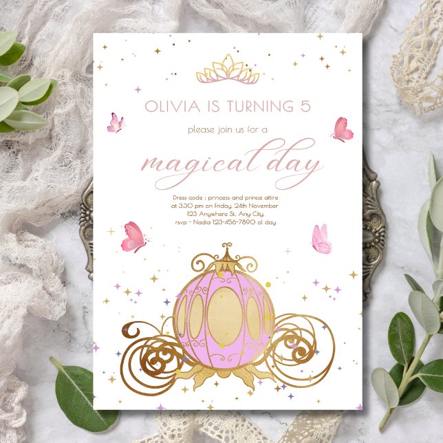 Princess Birthday invitation Princess Carriage (Creator Uploaded)