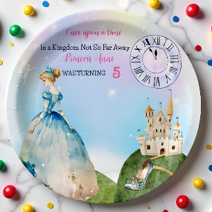 Princess Birthday Kids  Paper Plate