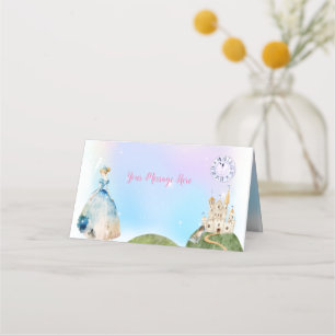 Princess Birthday Kids Place Card