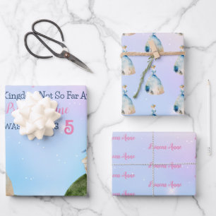 Princess Birthday Kids  Wrapping Paper Sheet