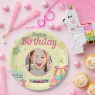 princess birthday paper plate