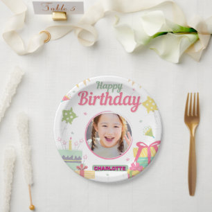 princess birthday paper plate