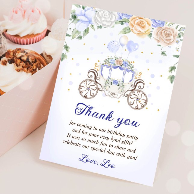 Princess Birthday Party Carriage Thank You Card (Creator Uploaded)