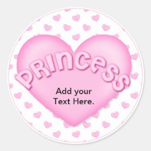 Princess Birthday Party Cupcake Toppers Stickers