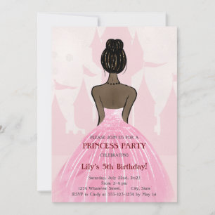 Princess Birthday Party Custom Invitation