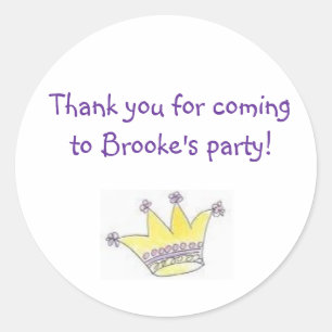 Princess Birthday Party Goody Bag Labels