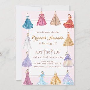 Princess birthday party Invitation