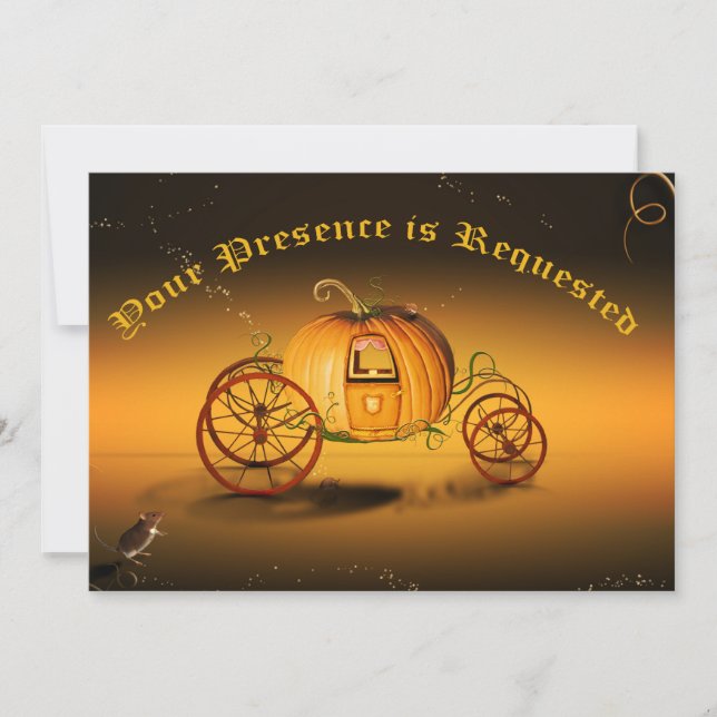 Princess Birthday Party Invitation Cinderella (Front)