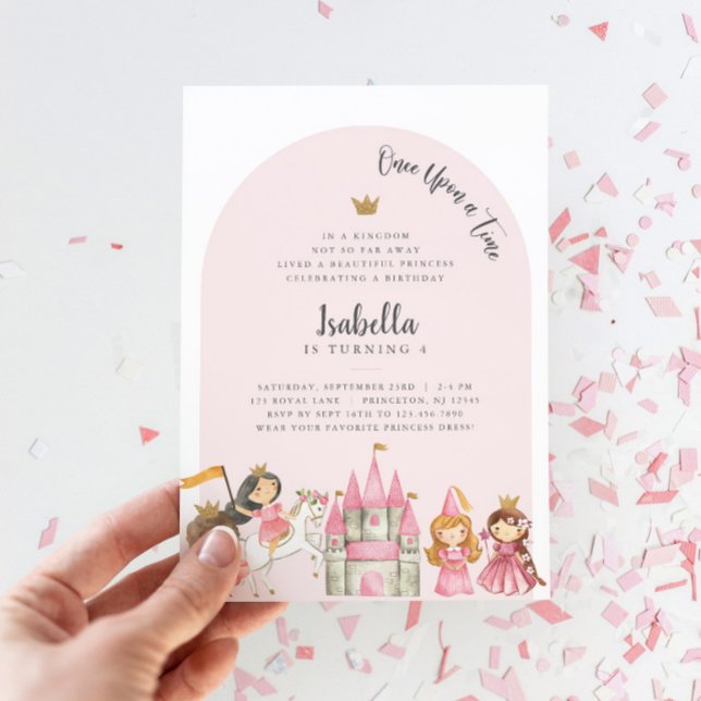 Princess Birthday Party Invitation with Arch (Princess Birthday Party Invitation)