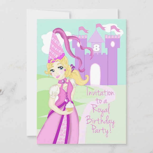 Princess Birthday Party Invite (Front)