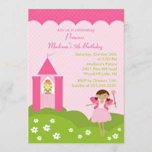 Princess Birthday Party Pretty In Pink Invitation