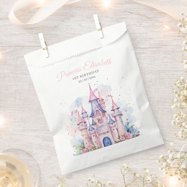 Princess Birthday Party, Princess Castle Birthday Favour Bags (Clipped)