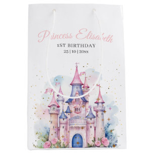 Princess Birthday Party, Princess Castle Birthday Medium Gift Bag