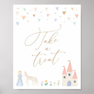 Princess Birthday Party Take a Treat Table Sign