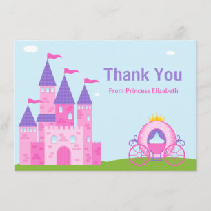 Princess Birthday Party Thank You Card