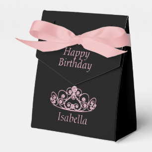 Princess Birthday - Pink Tiara Crown Favour Box