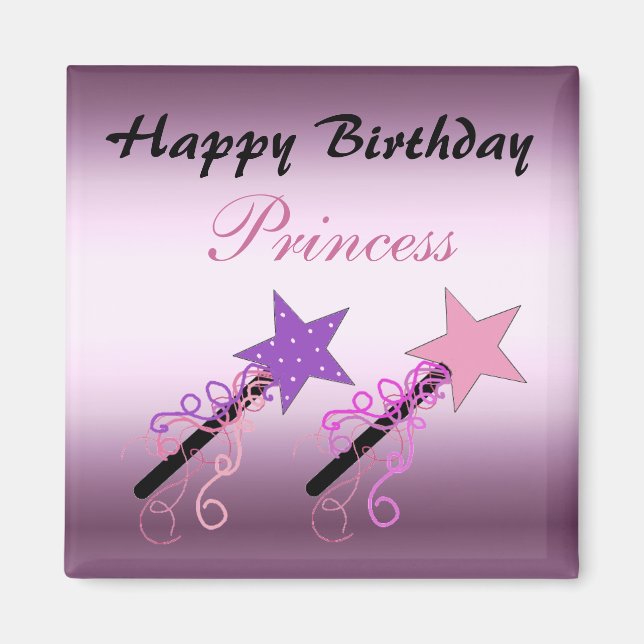 Princess Birthday Wishes Magnet (Front)