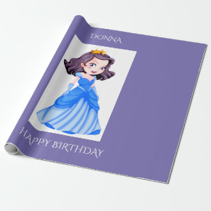 Princess birthday wrapping paper. Custom name. Wrapping Paper