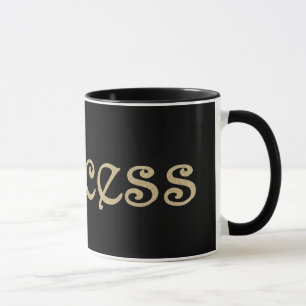Princess Black and Gold Personalised Mug
