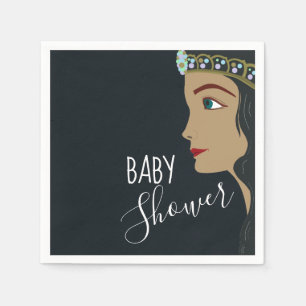 Princess Blue Baby Shower Napkin