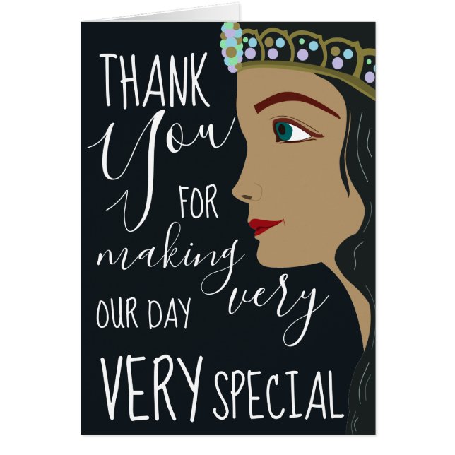 Princess Blue Baby Shower Thank You (Front)