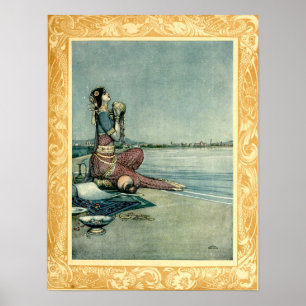 Princess By The Sea by Heath Robinson Poster