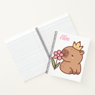 Princess capybara notebook