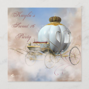Princess Carriage Princess Sweet 16 Birthday Invitation