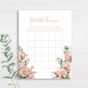 Princess Carriage Vintage Roses Baby Bingo