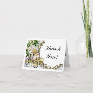 Princess Carriage wedding Thank You notecards