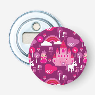 princess castle and unicorn rainbow bottle opener