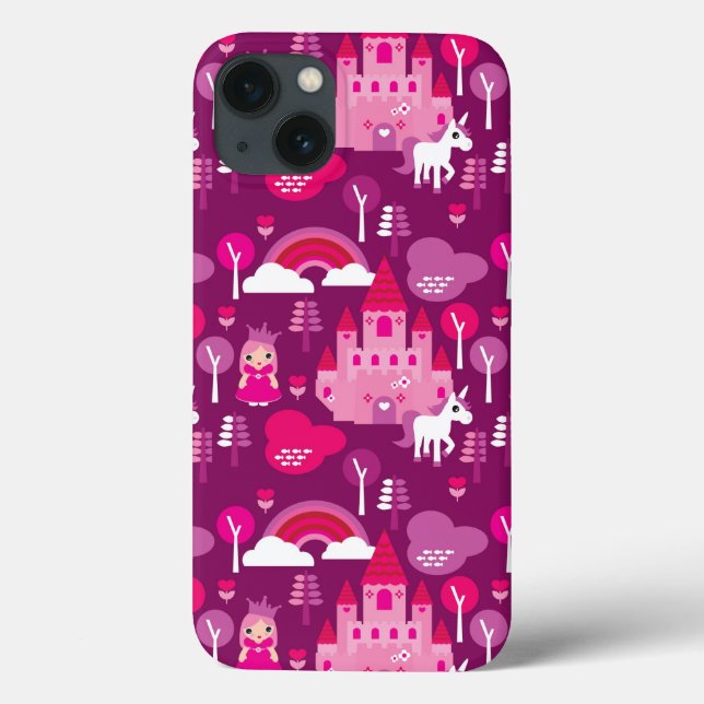 princess castle and unicorn rainbow Case-Mate iPhone case (Back)