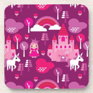princess castle and unicorn rainbow coaster