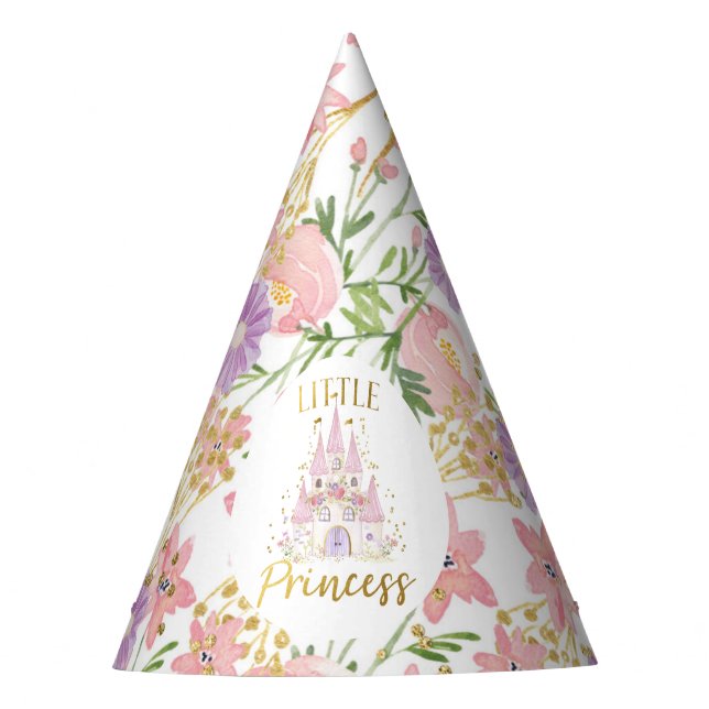 Princess Castle Baby Bib Party Hat (Front)