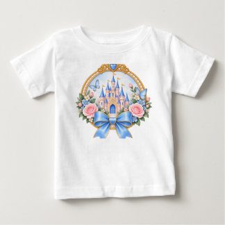 Princess Castle Baby Girl T-Shirt – Blue Bow Flora