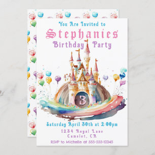 Princess Castle Birthday Party Invitation