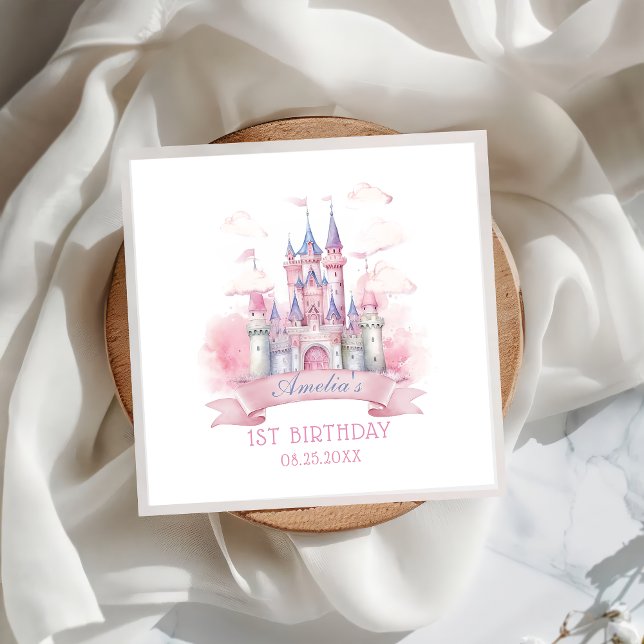 Princess Castle Birthday Party Paper Napkin (Creator Uploaded)