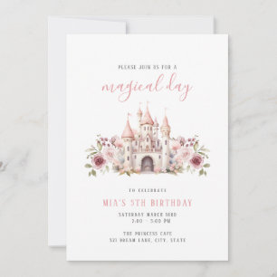 Princess Castle Birthday Photo Invitation Girls