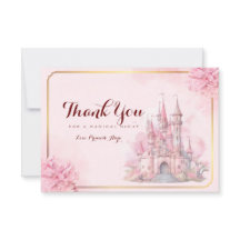 Princess Castle Birthday Thank You Card