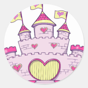 Princess castle classic round sticker