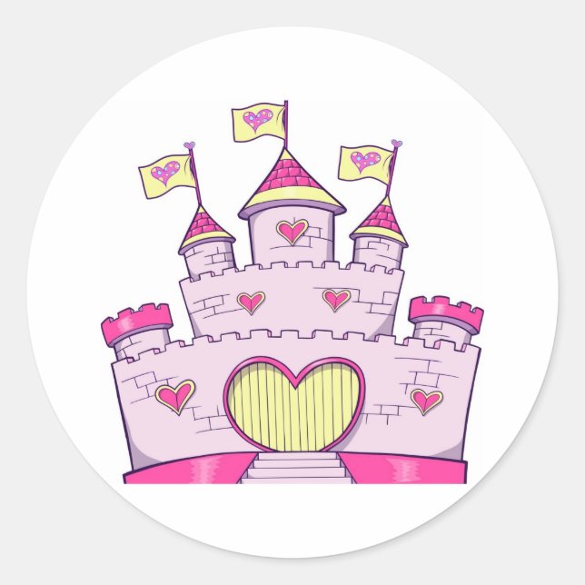 Princess castle classic round sticker (Front)