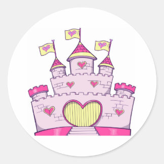 Princess castle classic round sticker