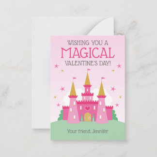 Princess Castle Classroom Valentine Cards for Kids