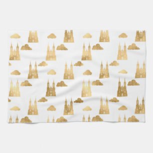 Princess Castle Clouds Royal Magic Fairytale Tea Towel