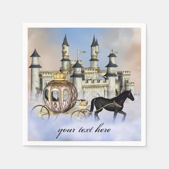 Princess Castle Fairy Tale Napkin (Front)