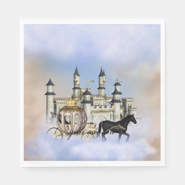 Princess Castle Fairy Tale Napkin (Front)