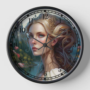 Princess Castle Fantasy Art Clock