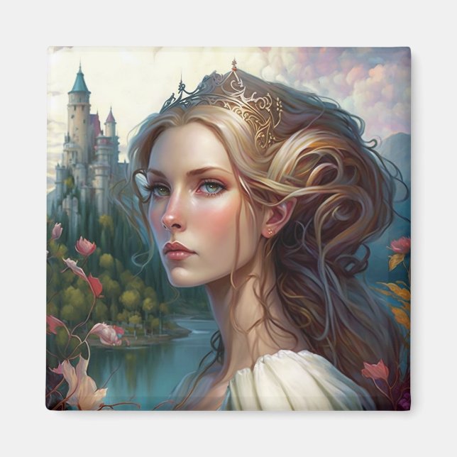 Princess Castle Fantasy Art Magnet (Front)
